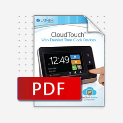 CT72 CloudTouch Series Time Clock