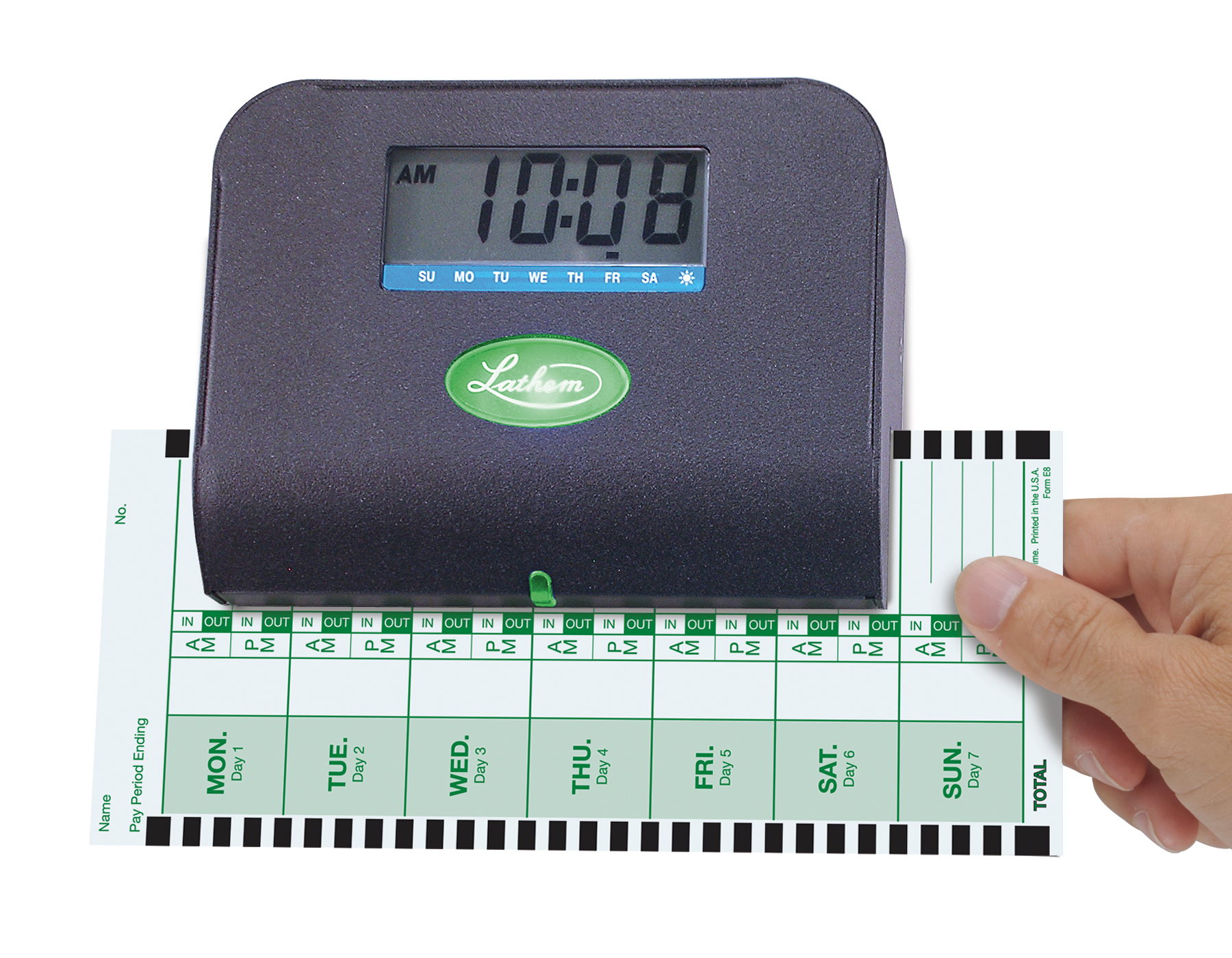Time Clock Images: Images of Lathem Time Clocks & Cards
