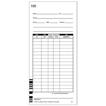 time card paper