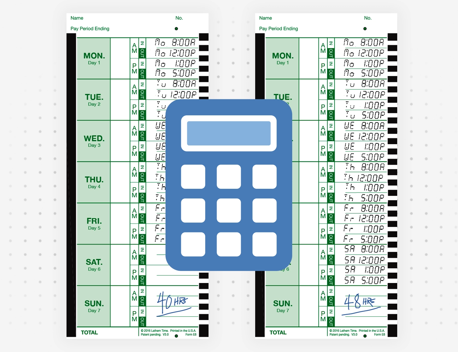 Time Cards and Calculator