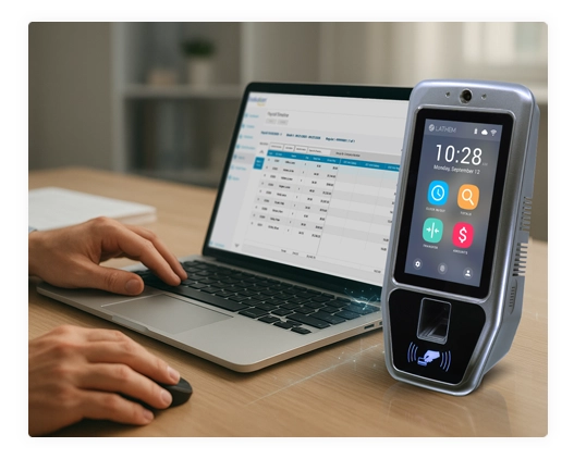PCTouch Time Clock with Laptop