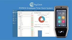 PayClock PCProx Proximity Badge Touchscreen Time Clock