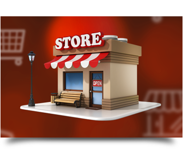 
A store front image used to demonstrate time clock system reviews and use cases