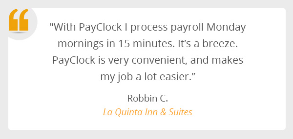 A testimonial from La Quinta Inn & Suites