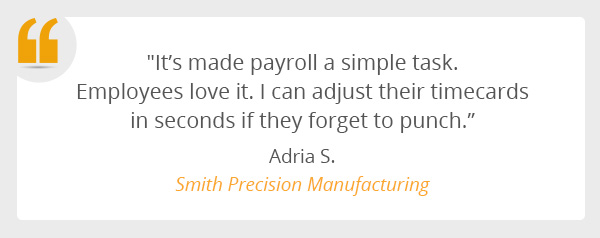 A testimonial from Smith Precision Manufacturing
