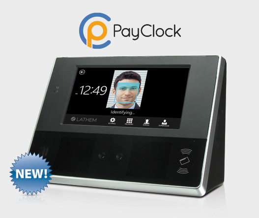 Biometric face scanning employee time clocks
